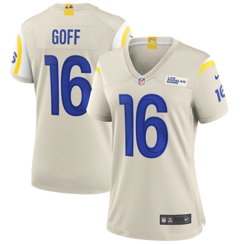 Los Angeles Rams Jared Goff #16 Nfl 2020 Gold Womens Jersey