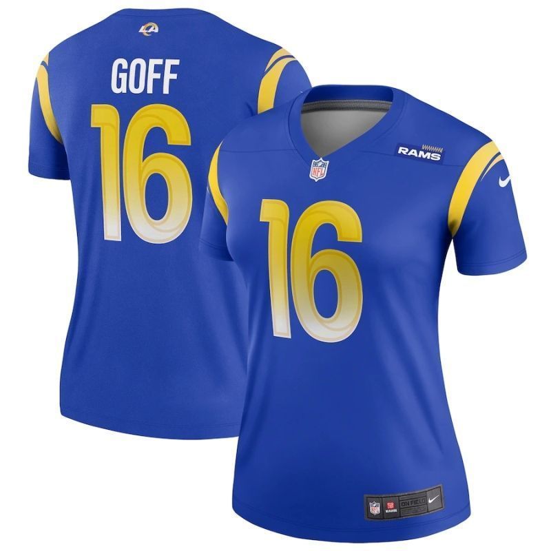 Los Angeles Rams Jared Goff #16 Nfl 2020 Navy Blue Womens Jersey