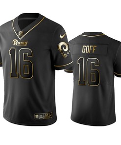 Los Angeles Rams Jared Goff Black Golden Edition 2019 Vapor Untouchable Limited Jersey - Mens