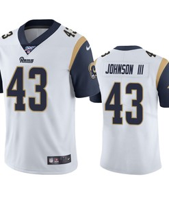 Los Angeles Rams John Johnson White 100th Season Vapor Limited Jersey