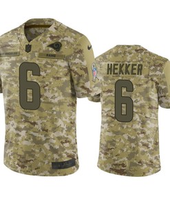 Los Angeles Rams Johnny Hekker Jersey Nfl Camo Salute To Service