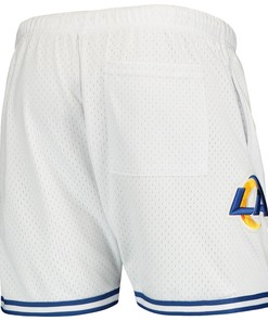 Los Angeles Rams Logo Team White/Royal Mesh Shorts - Men