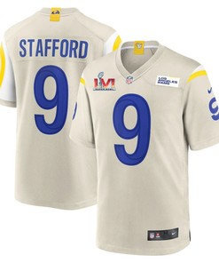 Los Angeles Rams Matthew Stafford 9 2022 Nfl Superbowl Lvi Match White Jersey Gift For Rams Fans