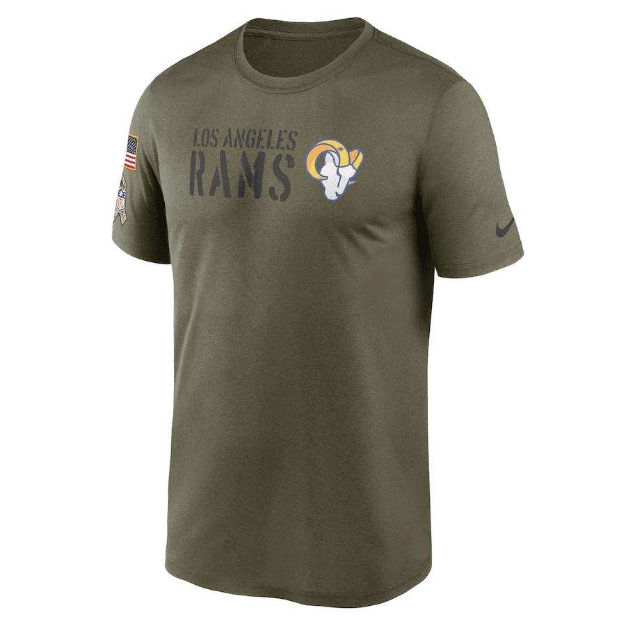 Los Angeles Rams Men 2022 Salute to Service Legend Team T-Shirt - Olive