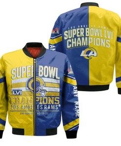 Los Angeles Rams NFL American Football Team Royal Super Bowl LVI Champions Gift For Rams Fans Bomber Jacket
