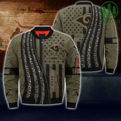 Los Angeles Rams NFL Bomber Jacket Camo For fans