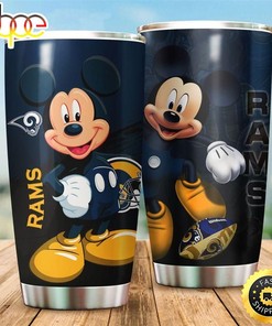 Los Angeles Rams NFL and Mickey Mouse Disney Football Teams Big Logo Tumbler Gift for Fan