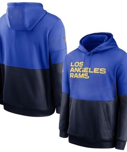 Los Angeles Rams Nfl 2020 Blue And Black Hoodie Jersey