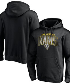 Los Angeles Rams Nfl Pro Line By Branded Arch Smoke Pullover Hoodie - Black