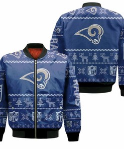 Los Angeles Rams Nfl Ugly Sweatshirt Christmas 3D Bomber Jacket Model 3569