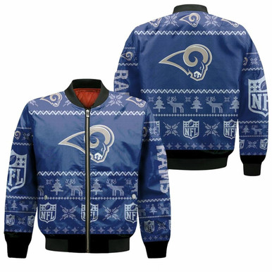 Los Angeles Rams Nfl Ugly Sweatshirt Christmas 3D Bomber Jacket Model 3569