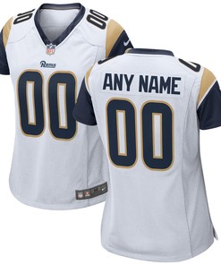 Los Angeles Rams Nike Womens 2018 Custom Game Jersey - White