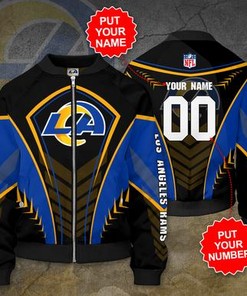 Los Angeles Rams Personalized LAR Bomber Jacket