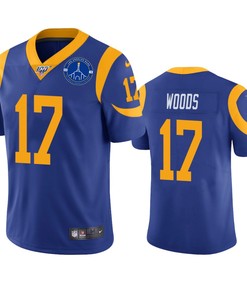 Los Angeles Rams Robert Woods Royal 100th Season L.a. Coliseum Patch Jersey