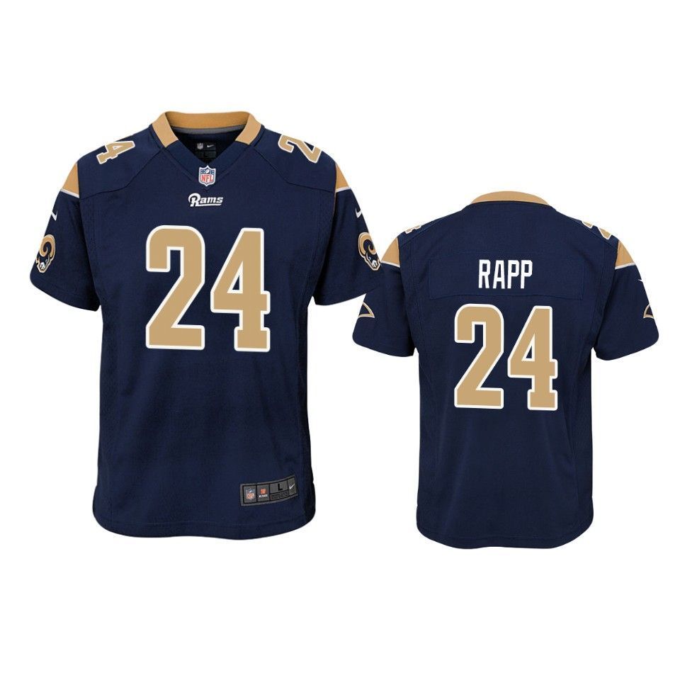 Los Angeles Rams Taylor Rapp 2019 Nfl Draft Navy Game Youth Jersey
