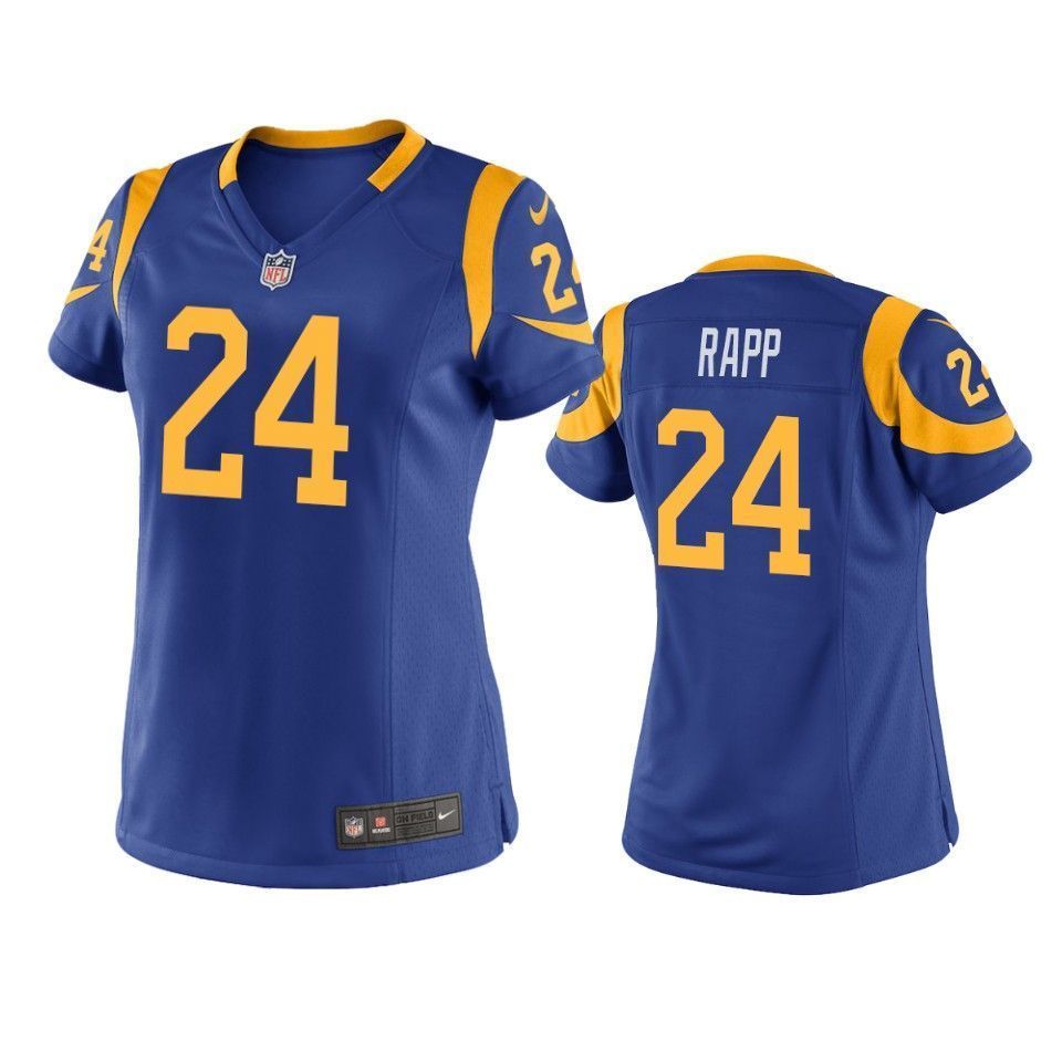 Los Angeles Rams Taylor Rapp 2019 Nfl Draft Royal Game Womens Jersey