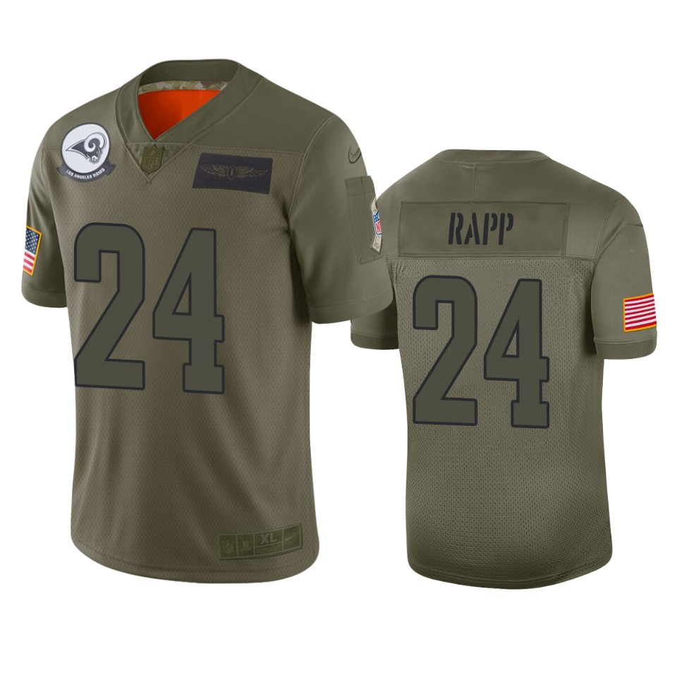 Los Angeles Rams Taylor Rapp Camo 2019 Salute To Service Limited Jersey