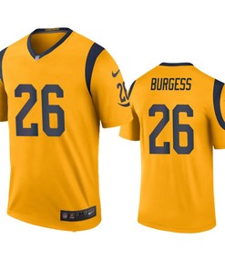 Los Angeles Rams Terrell Burgess Gold Color Rush Legend Jersey