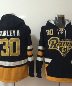 Los Angeles Rams Todd Gurley Ii #30 Nfl 2020 Black Hoodie Jersey