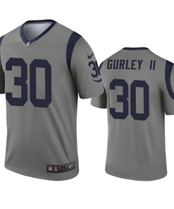 Los Angeles Rams Todd Gurley Ii Gray Inverted Legend Jersey