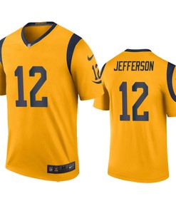 Los Angeles Rams Van Jefferson Gold Color Rush Legend Jersey