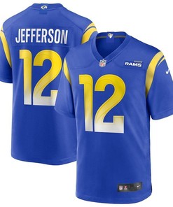 Los Angeles Rams Van Jefferson Royal 2020 Nfl Draft Pick Game Jersey