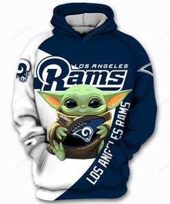 Los Angeles Rams Yoda Baby Yoda 3D Hoodie Zip Hoodie