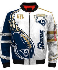 Los Angeles Rams bomber jacket winter coat gift for men