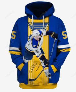 Louis Blues Colton Parayko 3D Hoodie Zip Hoodie