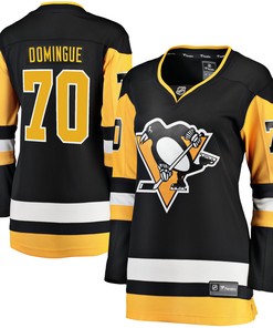 Louis Domingue Pittsburgh Penguins Fanatics Branded Womens Home Breakaway Player Jersey - Black Nhl