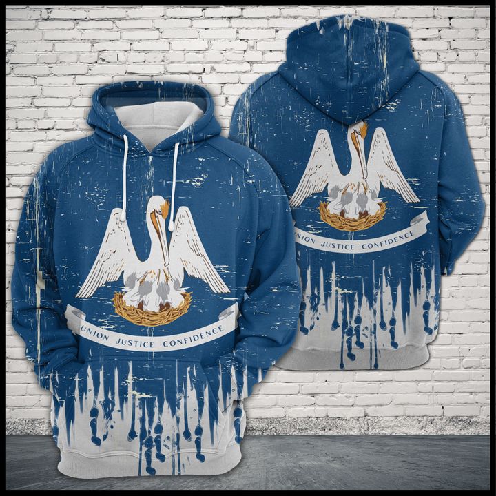 Louisiana Flag 3D Printed Hoodie/Zipper Hoodie