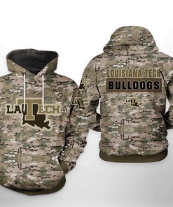 Louisiana Tech Bulldogs NCAA Camo Veteran 3D Printed Hoodie/Zipper Hoodie