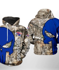 Louisiana Tech Bulldogs NCAA Camo Veteran Hunting 3D Printed Hoodie/Zipper Hoodie