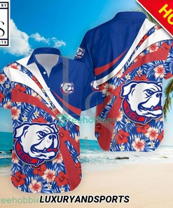 Louisiana Tech Bulldogs NCAA Hibiscus Tropical Flower Hawaiian Shirt