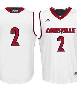 Louisville Cardinals 2 Basketball Men Jersey - White