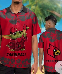 Louisville Cardinals Baby Yoda Hawaiian Shirt