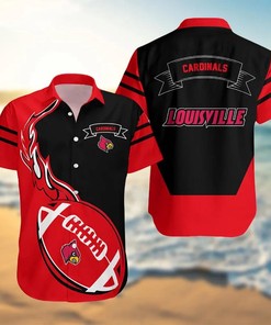 Louisville Cardinals Red Black NCAA Hawaiian Shirt