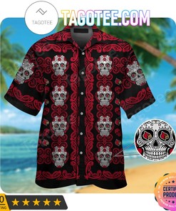 Louisville Cardinals Skull Aloha Hawaii Shirt