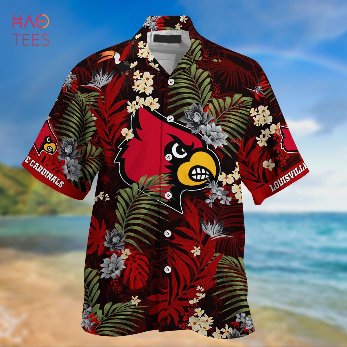 Louisville Cardinals Summer Hawaiian Shirts, With Tropical Patterns for Fans