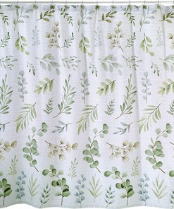 Love Nest Collection Nature-Inspired Fabric Shower Curtain - Perfect for Your Rustic Bathroom Decor