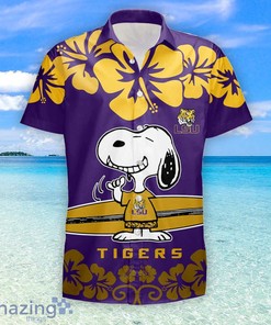 Lsu Tigers &Amp Snoopy Sleeve Hawaiian Shirt