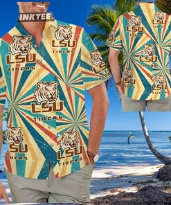 Lsu Tigers Button Up Tropical Aloha Hawaiian Shirt Ver 1