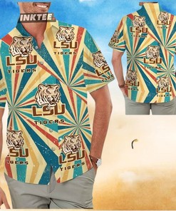 Lsu Tigers Button Up Tropical Aloha Hawaiian Shirt Ver 1