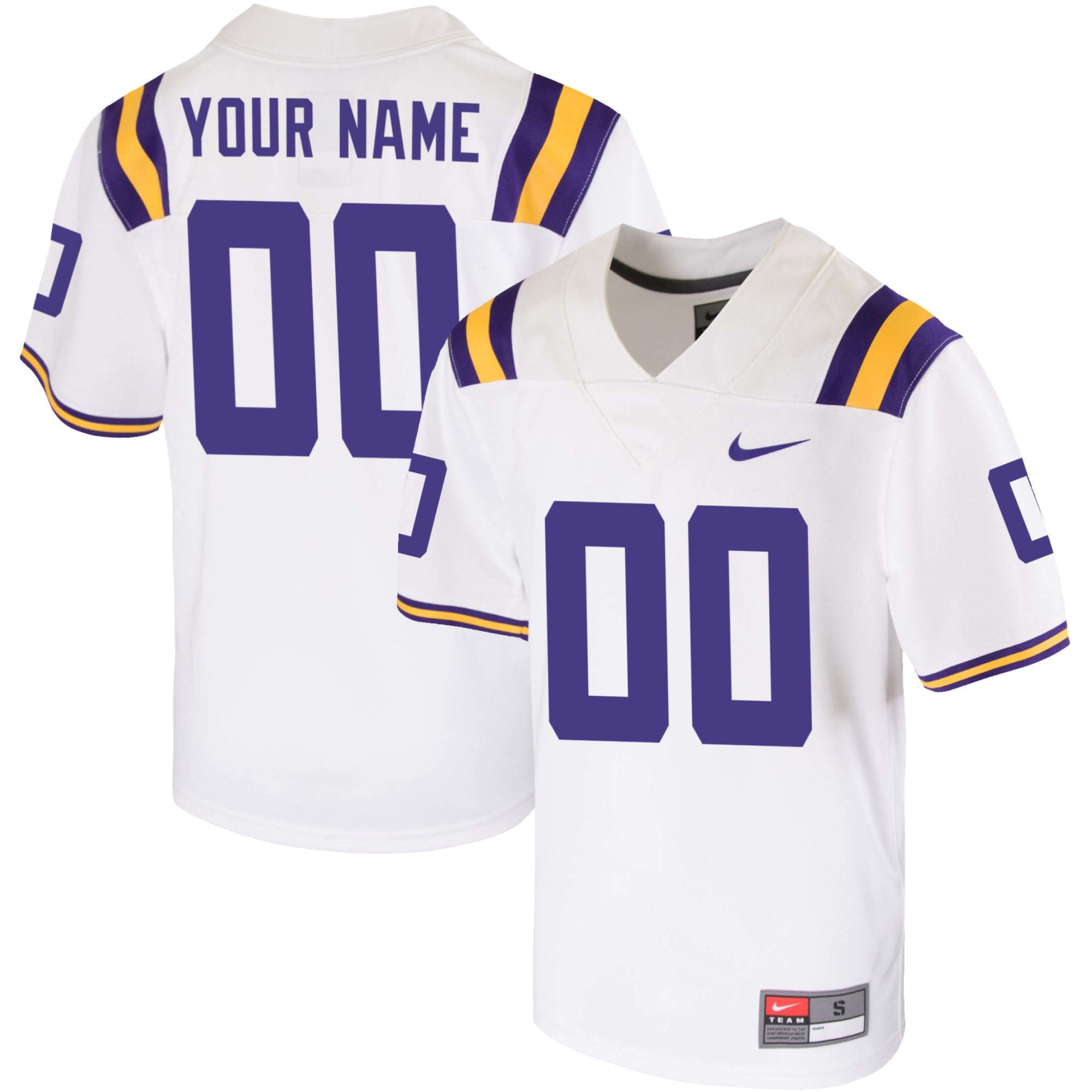 Lsu Tigers Custom Game Jersey - White Custom Jerseys Ncaa