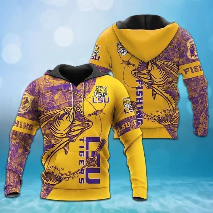 Lsu Tigers Fishing Lover for Fan 3D Hoodie Unique Lsu Tigers Gifts