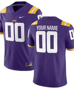 Lsu Tigers Football Custom Game Jersey - Purple Custom Jerseys Ncaa