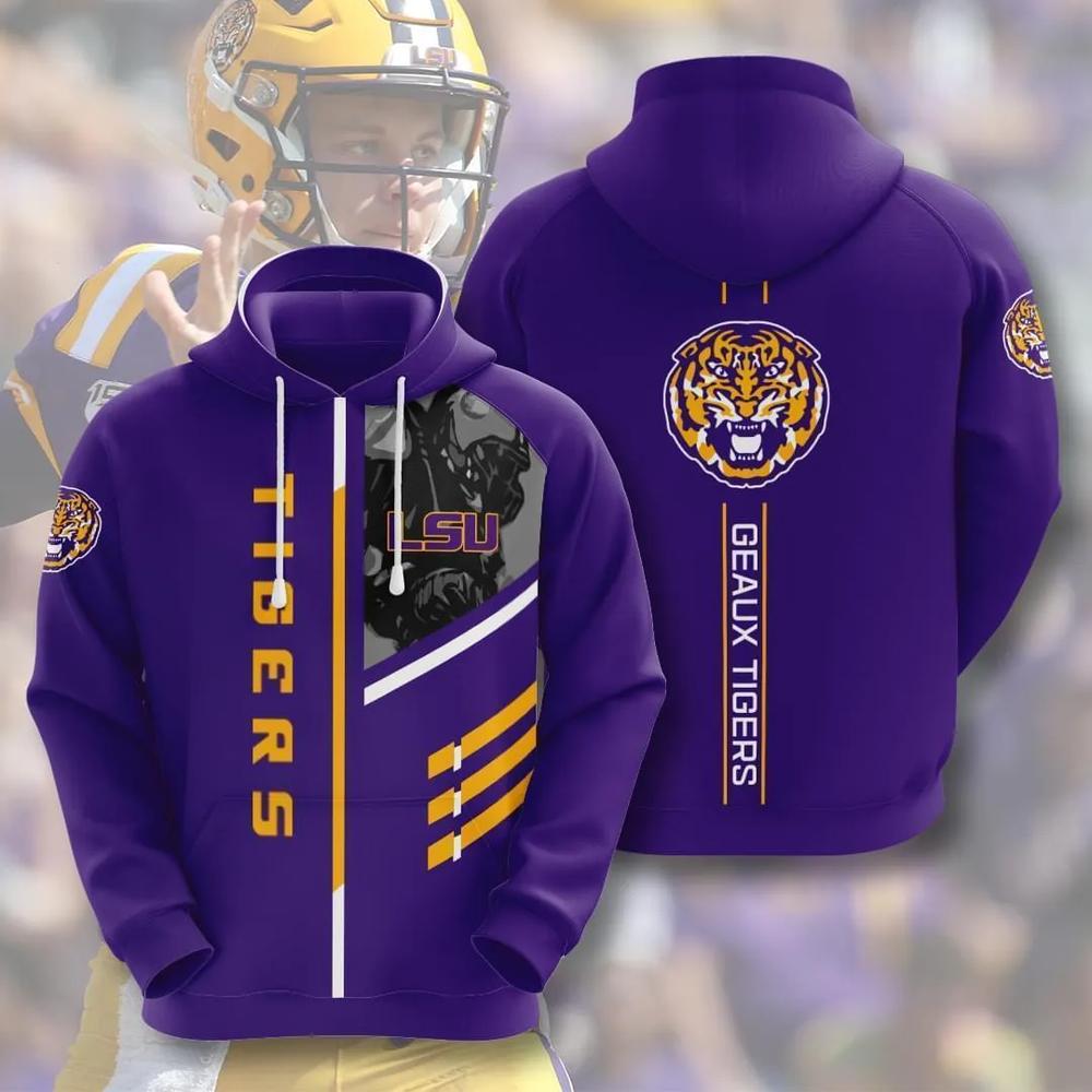 Lsu Tigers Geaux Tigers for Fan 3D Hoodie Lsu Tigers Gifts for Her