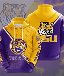Lsu Tigers Many Logo Football 3D Hoodie Lsu Tigers Christmas Gifts