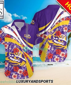 Lsu Tigers NCAA Hibiscus Tropical Flower Hawaiian Shirt