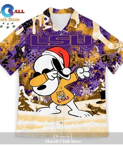 Lsu Tigers Snoopy Dabbing The Peanuts 3D Hawaiian Shirt